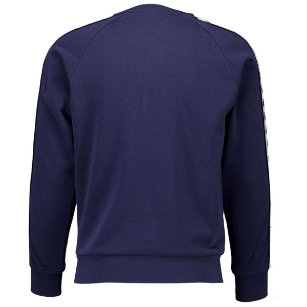 Kappa Banda Lynch Retro 90s Taped Sleeve Sweatshirt in Navy Back Photo