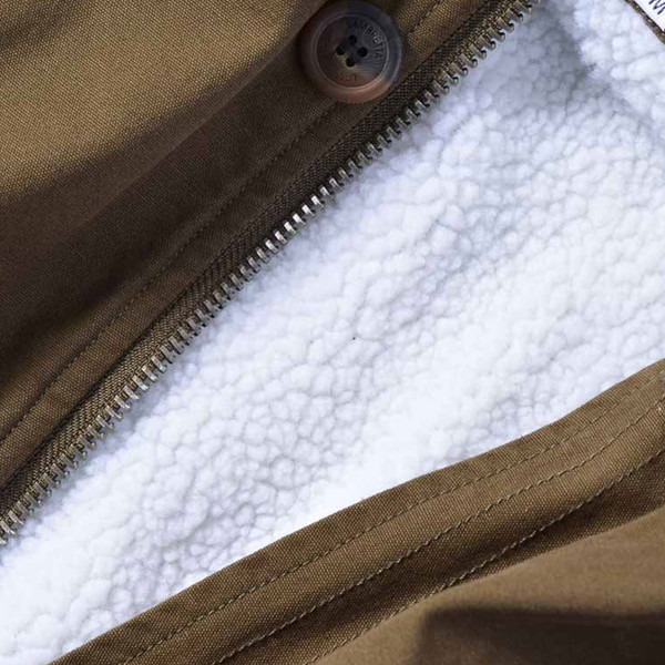 Lining inside Lambretta Sherpa Lined Mod Fishtail Parka Coat in Khaki SS6252