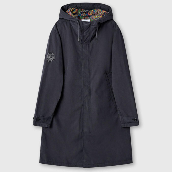 Pretty Green Paisley Lined Parka Mod Parka Jacket in Black G25Q3MUOUT116 Pretty Green Paisley Lined Parka Mod Parka Jacket in Black G25Q3MUOUT116