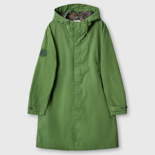 Pretty Green Feltham Mod Paisley Lined Parka Jacket in Khaki G25Q3MUOUT116 Pretty Green Feltham Mod Paisley Lined Parka Jacket in Khaki G25Q3MUOUT116