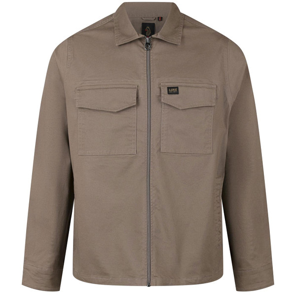 Luke Corinth Military Style Shirt Jacket in Hard Nut