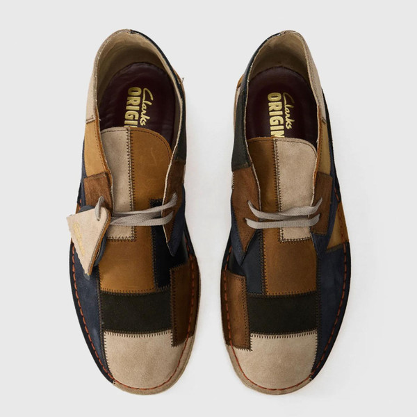 Overhead view of Clarks Originals Desert Patch Limited Edition 75th Anniversary Boots