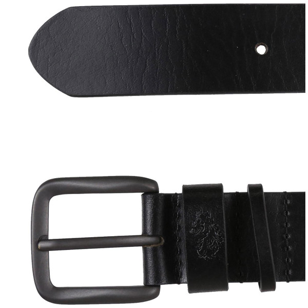 luke summit logo embossed leather belt black