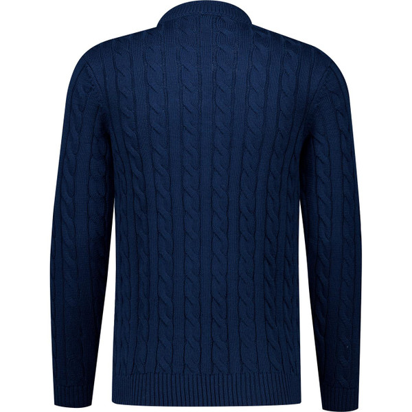gabicci vintage mens temor cable knit crew neck jumper navy
