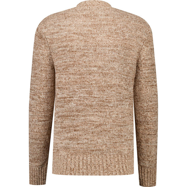 lyle and scott mens retro 90s multi marl crew neck jumper tiger eye brown