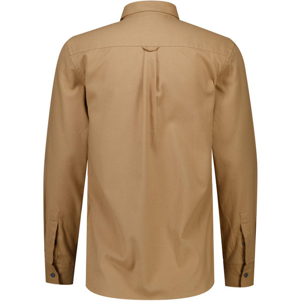 lyle and scott mens button down plain long sleeve flannel shirt tigers eye brown