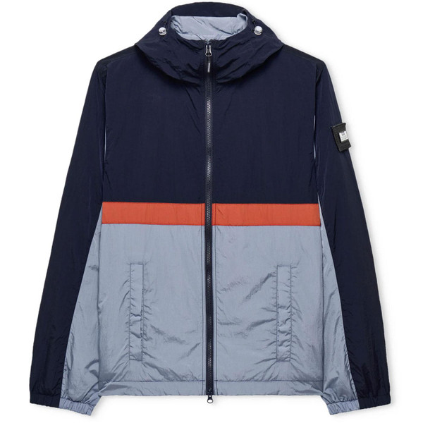 Weekend Offender Parissa Windbreaker Jacket in Navy/Blue Shadow JK3A43