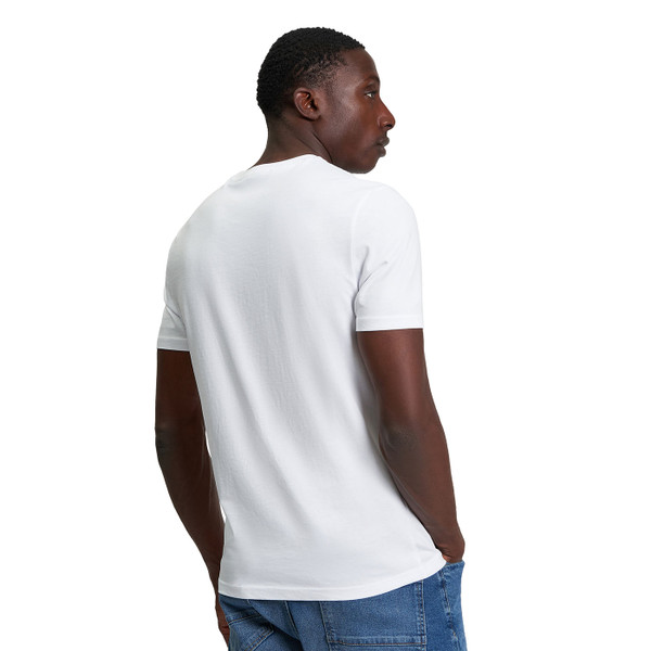 Ben Sherman Men's Mod Scooter Poster T-shirt in White 1013197 010 pictured on model from back