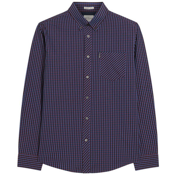 Ben Sherman Men's Mod Button Down Gingham Shirt in Red 1012492 550