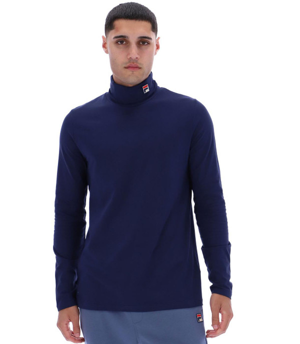 Fila Vintage 19th Roll Neck Long Sleeve Top in Navy LM1835AH 410 