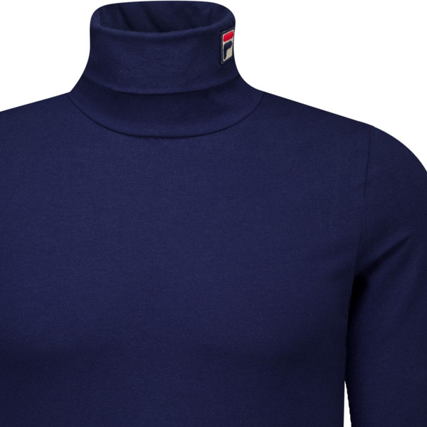 Fila Vintage 19th Roll Neck Long Sleeve Top in Navy