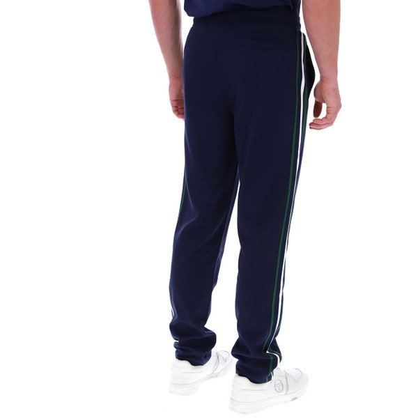 Sergio Tacchini Renshaw Retro 80s Stripe Track Pants in Maritime Blue back photo