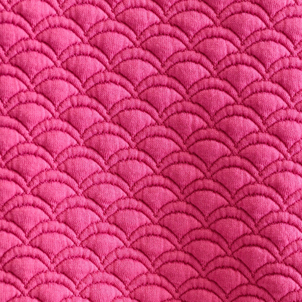 Quilted fabric on Louche London women's Jan quilted cosy sweatshirt in pink