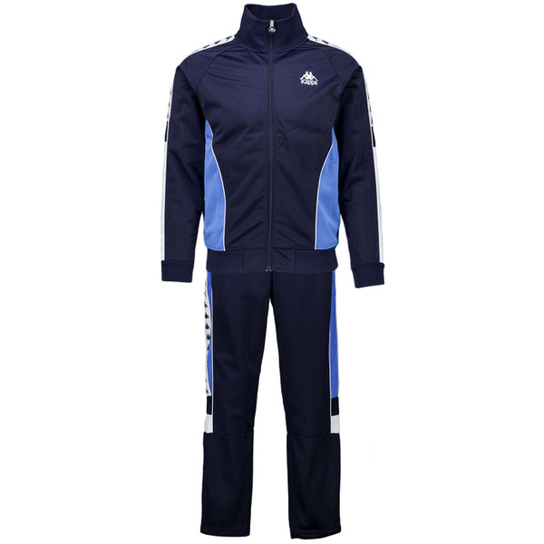Banda Merezo Kappa Men's Retro 1980s Colour Block Panel Tracksuit in Blue Night