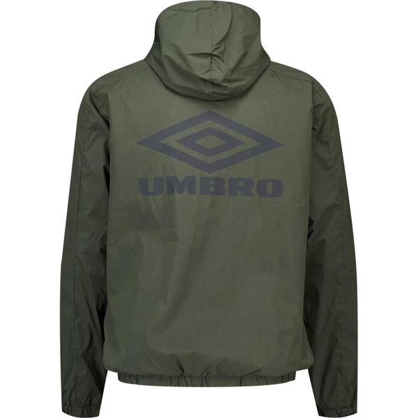 umbro mens waxed cagoule over head quarter zip lightweight jacket dark green