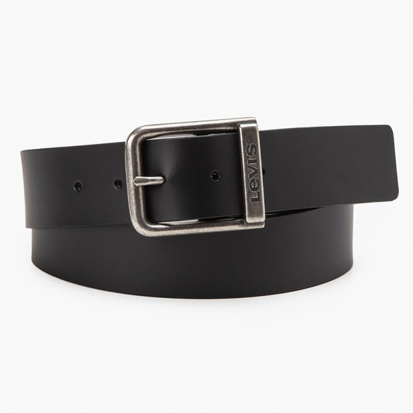 Levi's Alderpoint Signature Buckle Belt in Black Leather