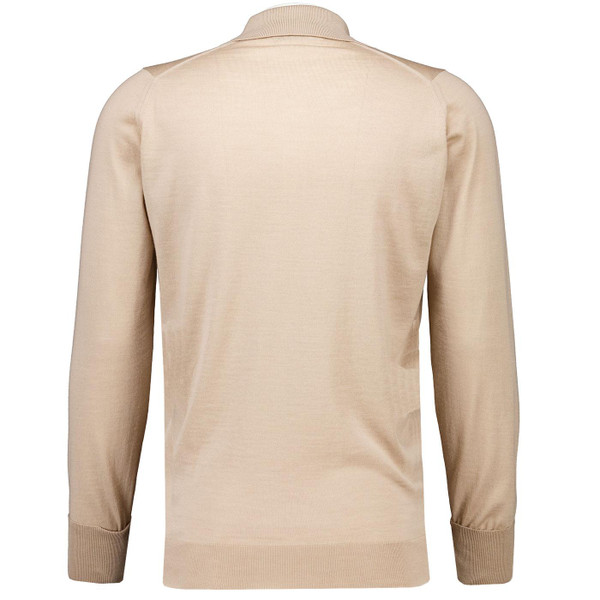 John Smedley Dorset Merino Wool Mod Knitted Polo Shirt Back picture