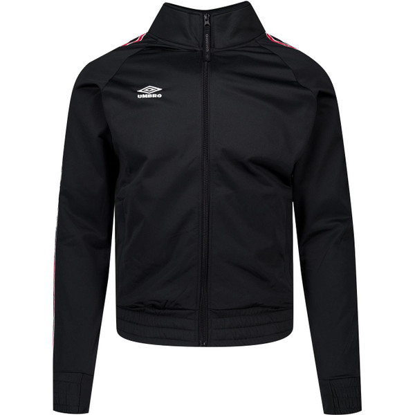 umbro mens arm tape funnel neck full zip track top black