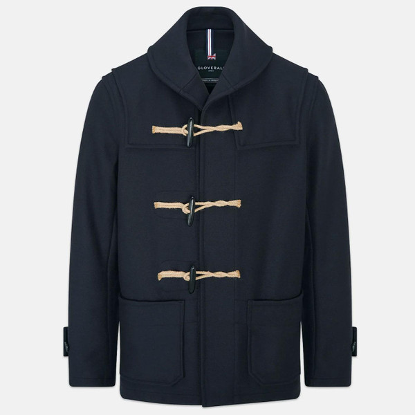 Gloverall Men's Navy Cocteau Wool Duffle Jacket Made in England
