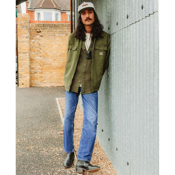 Lee Quilted Workwear Jacket in Oak Moss Retro 70s Outerwear lifestyle image