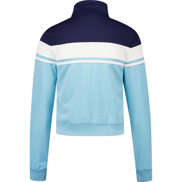 sergio tacchini womens miss damarin colour block zip track top maritime blue gardenia