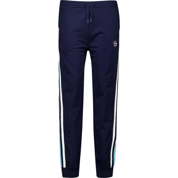 sergio tacchini womens miss damarin side stripe track pants maritime blue gardenia