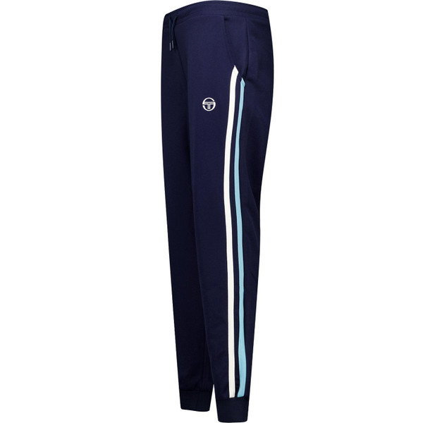 sergio tacchini womens miss damarin side stripe track pants maritime blue gardenia