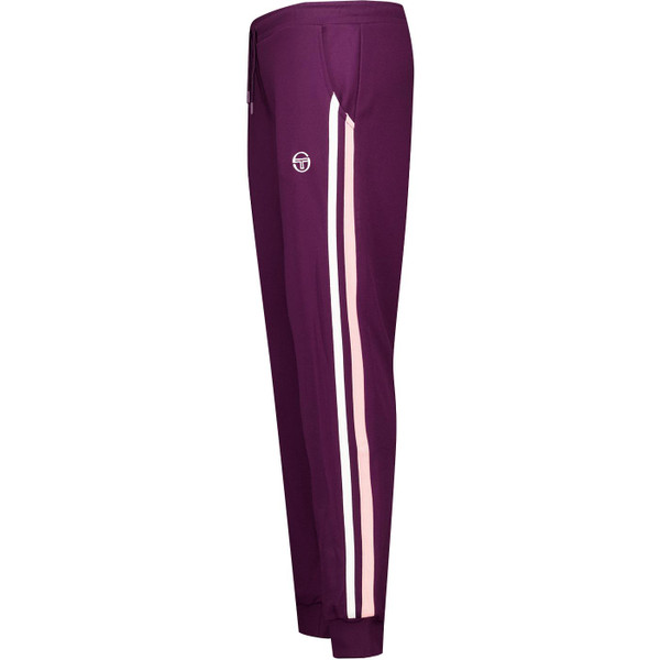 sergio tacchini womens miss damarin side stripe track pants winter bloom gardenia