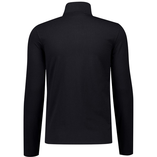 sergio tacchini mens daytone plain colour long sleeve zip neck cycling top black