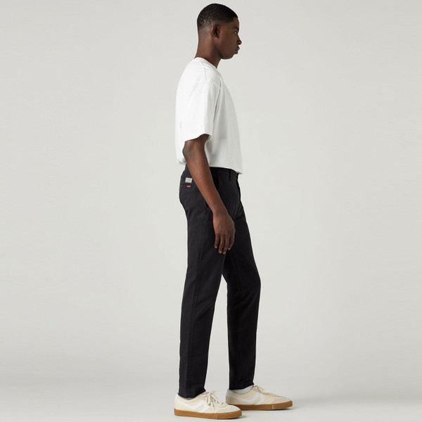 Levi's XX Slim Tapered Chino Trousers in Mineral Black Shady 171990005 pictured on model from side