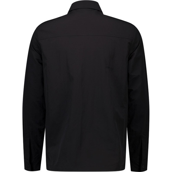 farah vintage mens fintoni ripstop nylon single pocket zip through overshirt black