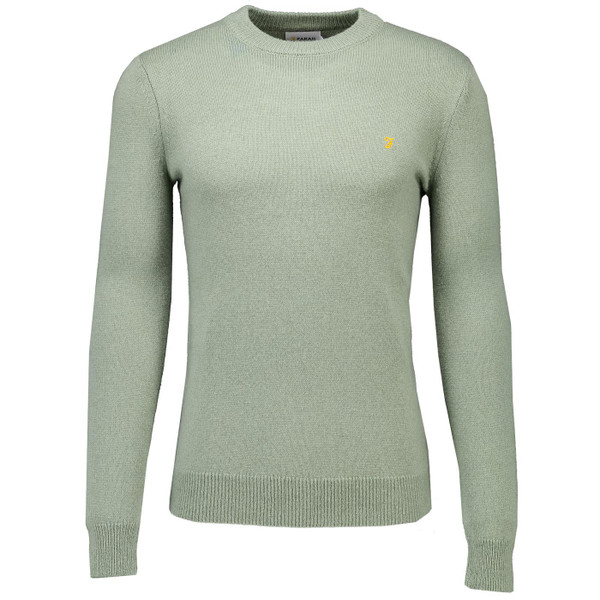 Farah Men's Maidstone Lambswool Knitted Sweater in Tarragon Green F4GFF060
