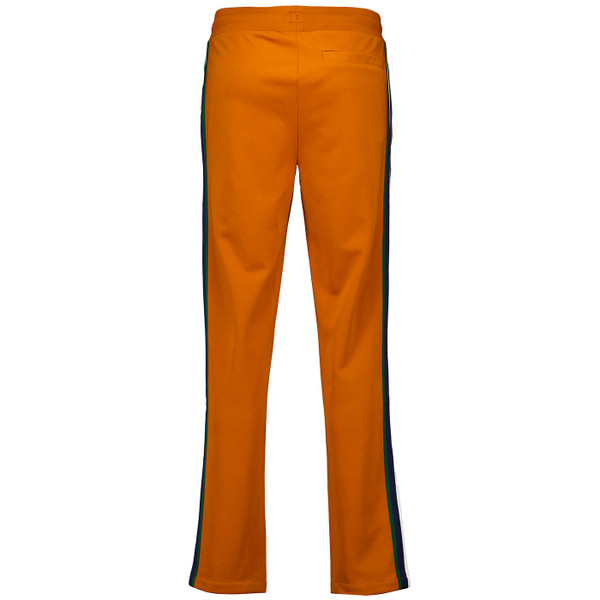 Back of Sergio Tacchini Men's Renshaw Taped Tracksuit Bottoms in Pumpkin Spice Orange STM21117 337