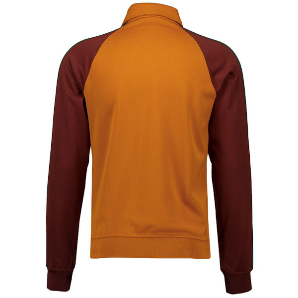 Sergio Tacchini Renshaw Retro 90s Shirt Collar Track Top in Pumpkin Spice Pictured from back