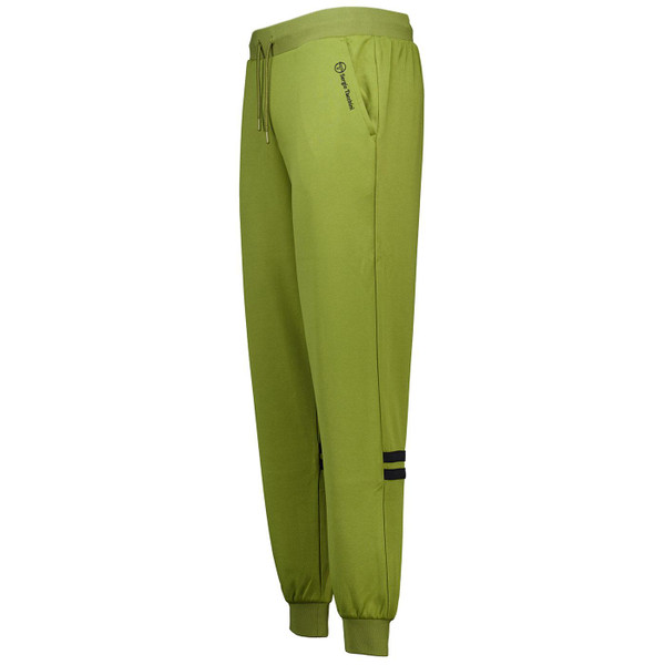 Picture Sergio Tacchini Blow Retro 80s Track Pants in Avocado and Black taken from side