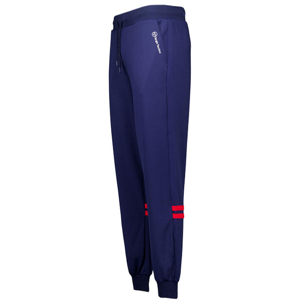 Sergio Tacchini Blow Retro 1980s Track Pants in Maritime Blue and Adrenaline Rush Red