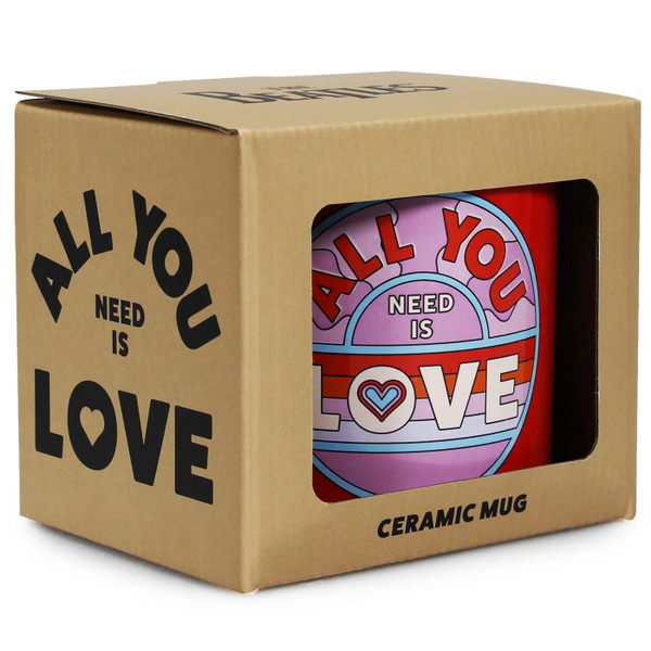 The Beatles All You Need Is Love Boxed Mug in Red MUGBBTS13