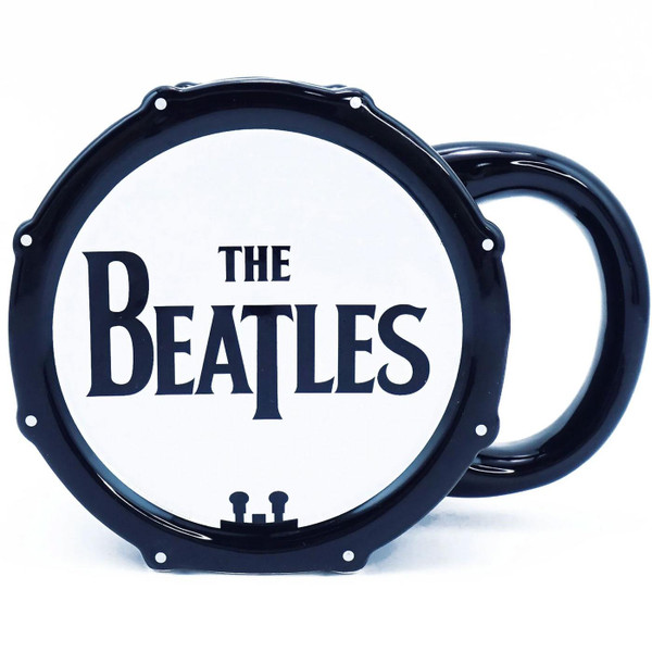 The Beatles Drum Logo Mug in Black/White MUGSBTS02