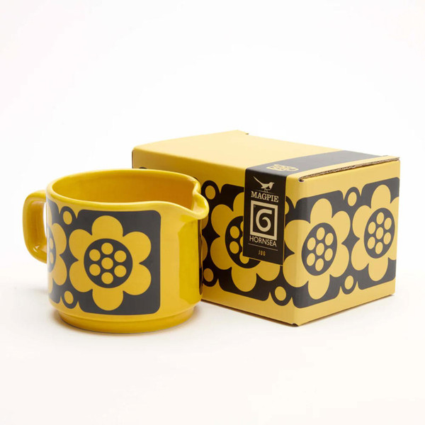 Magpie x Hornsea Pottery MA1564 Geo Flower Jug in Yellow MA1564