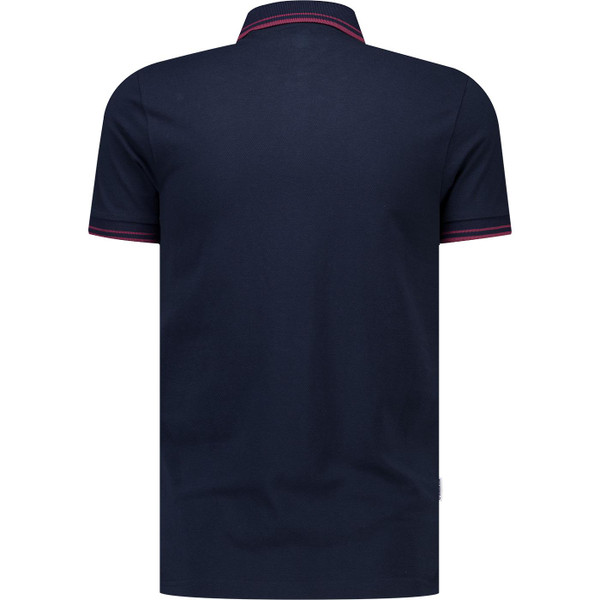 lambretta mens retro md twin tipped pique polo tshirt dark navy