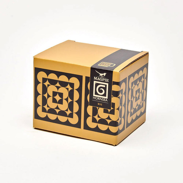 Magpie x Hornsea Retro Geometrical Squarcles Mug in Chartreuse Green