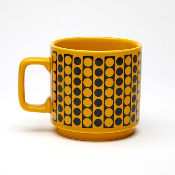 Magpie x Hornsea Retro Circles Mug in Yellow