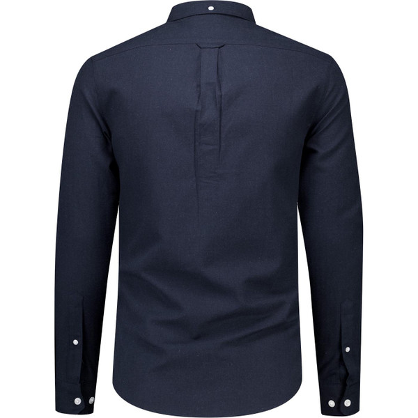 farah vintage mens milners mod brushed twill slim fit long sleeve shirt true navy