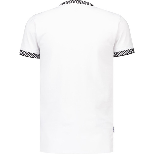 lambretta mens retro 70s two tone ringer neck tshirt white