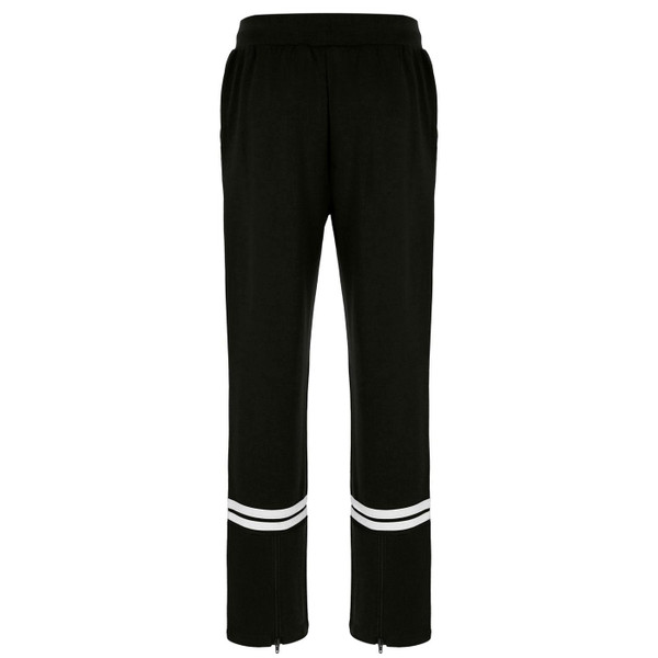 Sergio Tacchini Orion Retro 80s Track Pants in Black and White STM14595 166 pictured from back