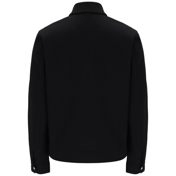 Sergio Tacchini New Tomasso Retro 90s Collared Jacket in Black pictured from back