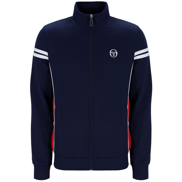 Sergio Tacchini New Mambo Men's Retro Track Jacket in Maritime Blue