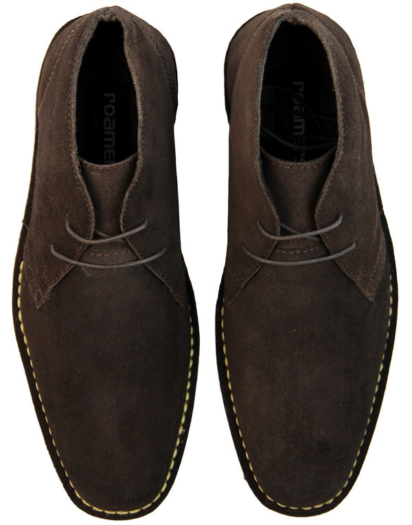 double decker retro mod suede desert boots brown