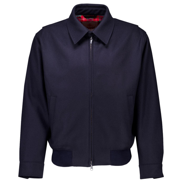 Baracuta G18 Made in England Melton Bomber Jacket in Deep Blue