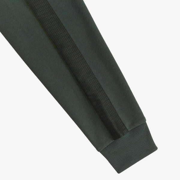 Fred Perry Dash Taped Retro Track Jacket in Court Green sleeve close up